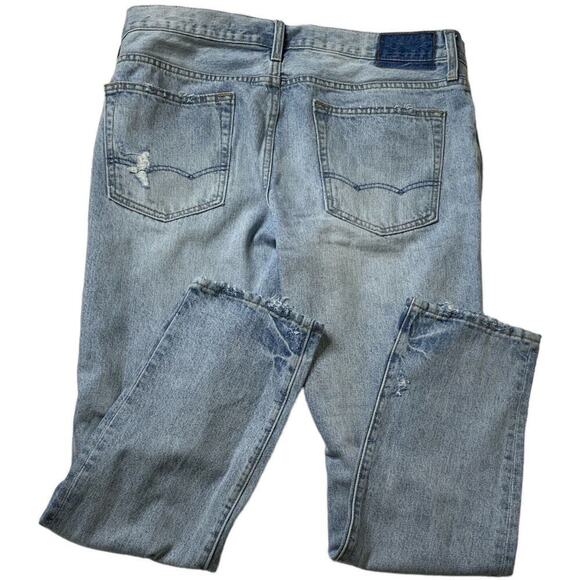 American Eagle Outfitters Jeans Mens Size 34X30 Slim Distressed Light Wash Denim - Picture 5 of 13